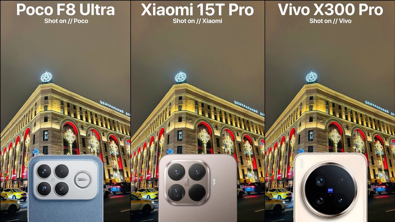 Poco F8 Ultra Vs Xiaomi 15T Pro Vs Vivo X300 Pro Camera Test Comparison 