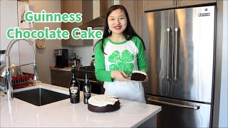 Guinness Chocolate Stout Cake with Bailey's Irish Cream Frosting