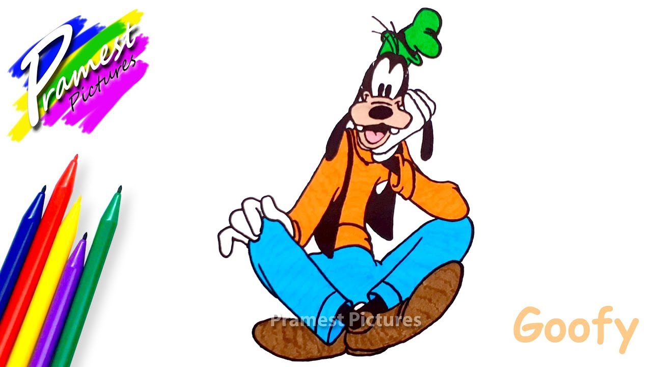 Goofy Cara Menggambar Dan Mewarnai Gambar Kartun Disney Untuk Anak Anak Youtube