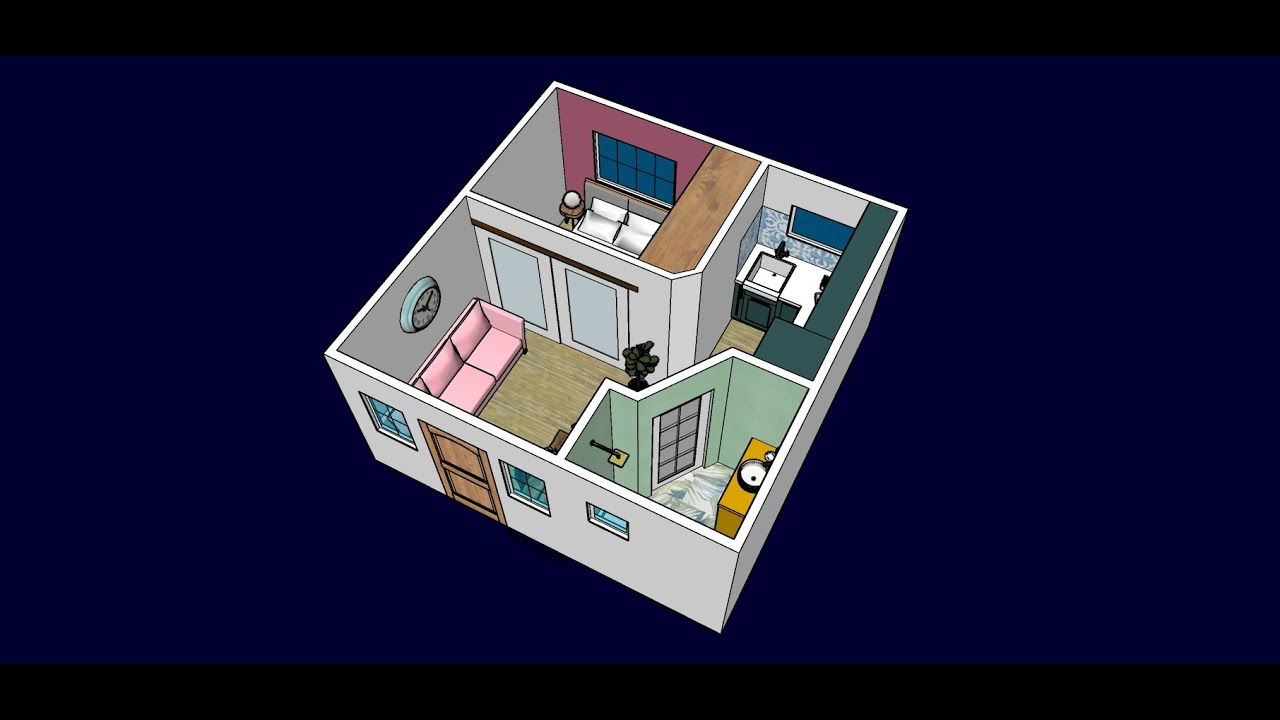 CASA PEQUEÑA 5X5 METROS / 1 HABITACION Y TODO LO NECESARIO