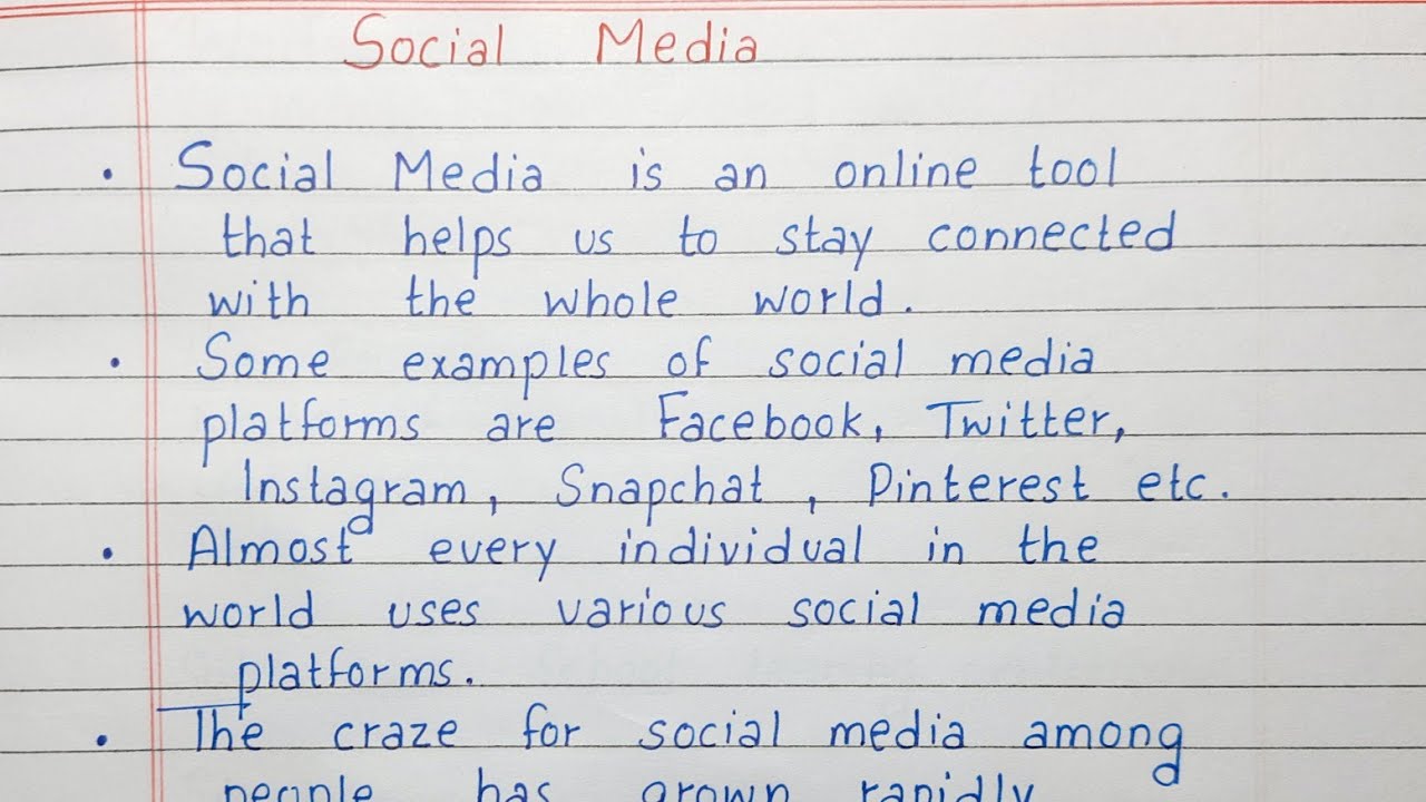 what is social media short essay