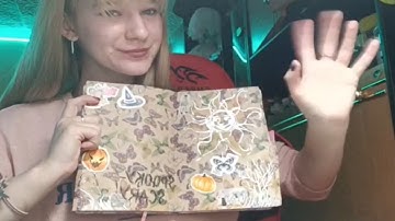 How do I design an autumn sketch book for Halloween