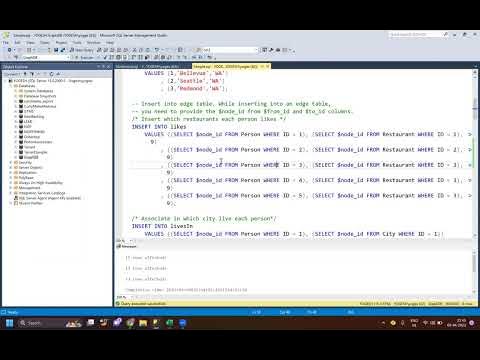 SQL Server Graph Table schema design and performance - YouTube