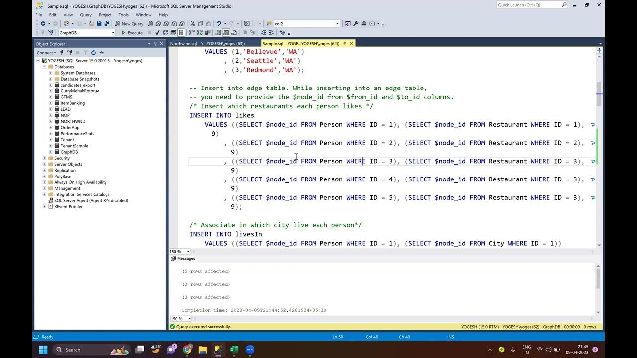 SQL Server Graph Table schema design, migration and performance - YouTube