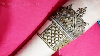 Royal 👑 Bridal mehendi design😍| Dulhan mehendi design with name | step by step tutorial #mehendi  screenshot 4