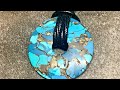 Polymer Clay Faux Breccia Turquoise Technique/Pendant
