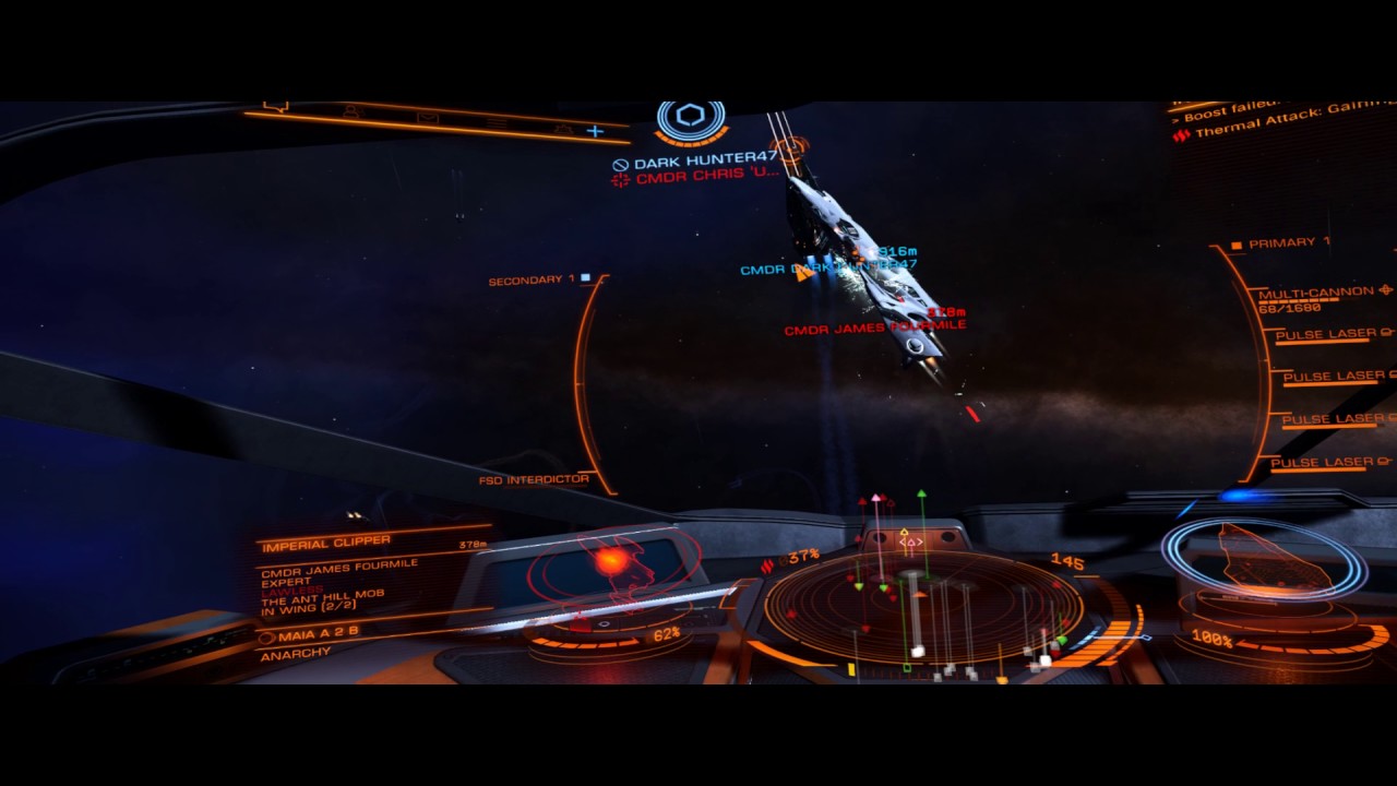 Elite Dangerous PvP: Python vs Clipper and Cutter - YouTube