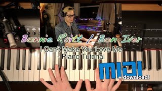 Piano Tutorial - I Can't Make You Love Me Bonie Raitt / Bon Iver by Mike Reid & Allen Shamblin