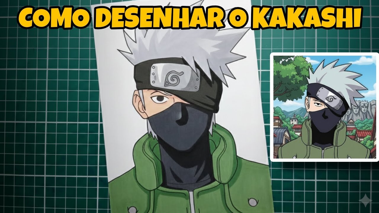 Como desenhar o KAKASHI - naruto PASSO A PASSO!