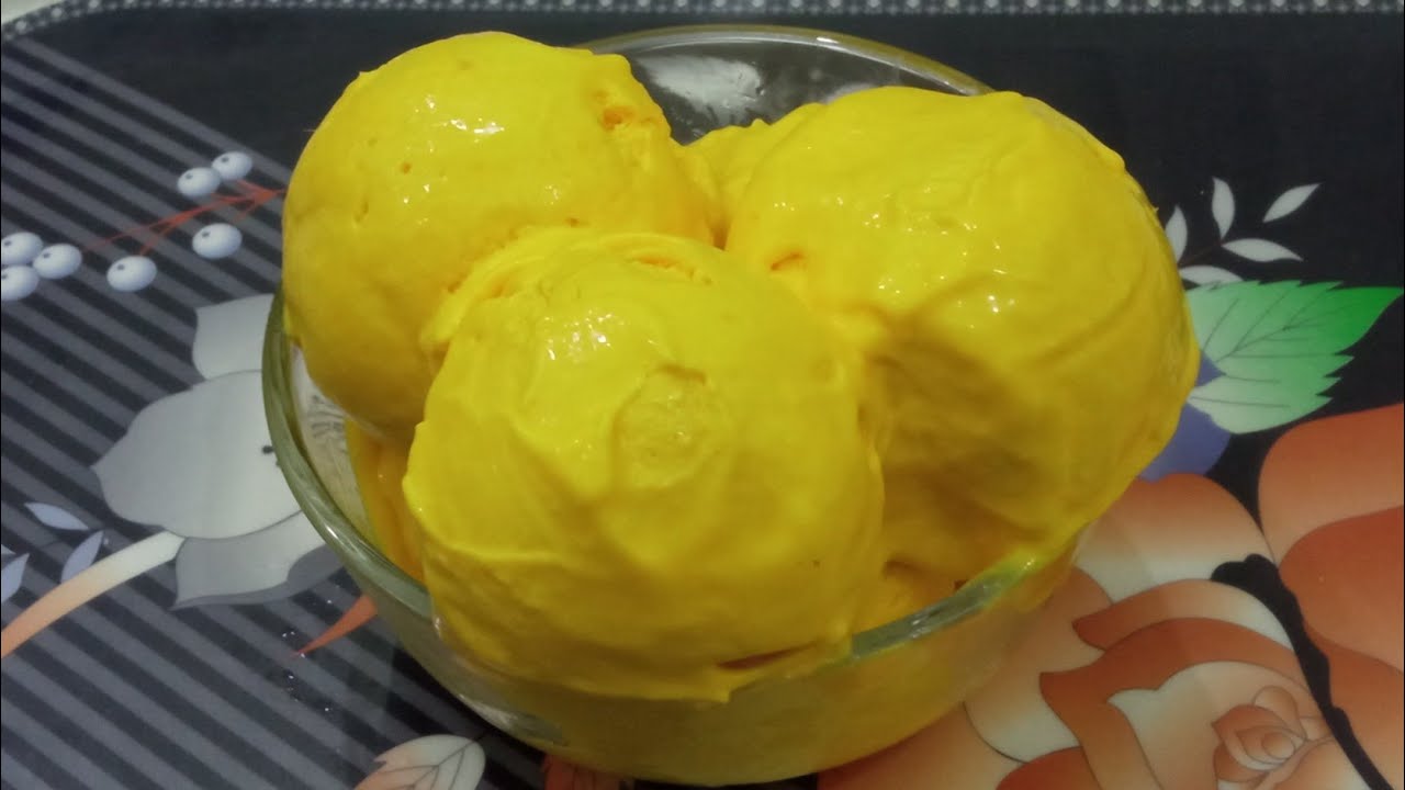 MANGO ICE CREAM RECIPE Only 3 Ingredients Mango Ice Cream Banane Ka
