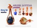 Genie bottle pendant - How to make wire wrap large spherical stones without holes 499