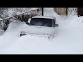 LADA NIVA  IN DEEP SNOW IN KAPAN ARMENIA(BAGHABURJ)