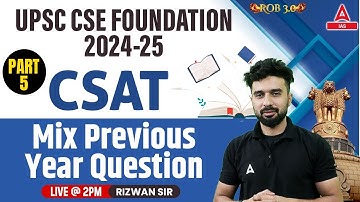 Mix Previous Year Question | Reasoning For CSAT | UPSC CSAT Reasoning Classes 2024 BY Rizwan Sir