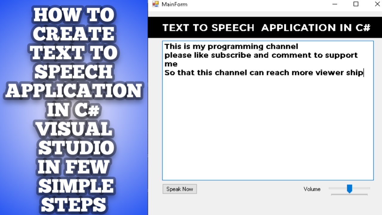 how to make text to speech in c