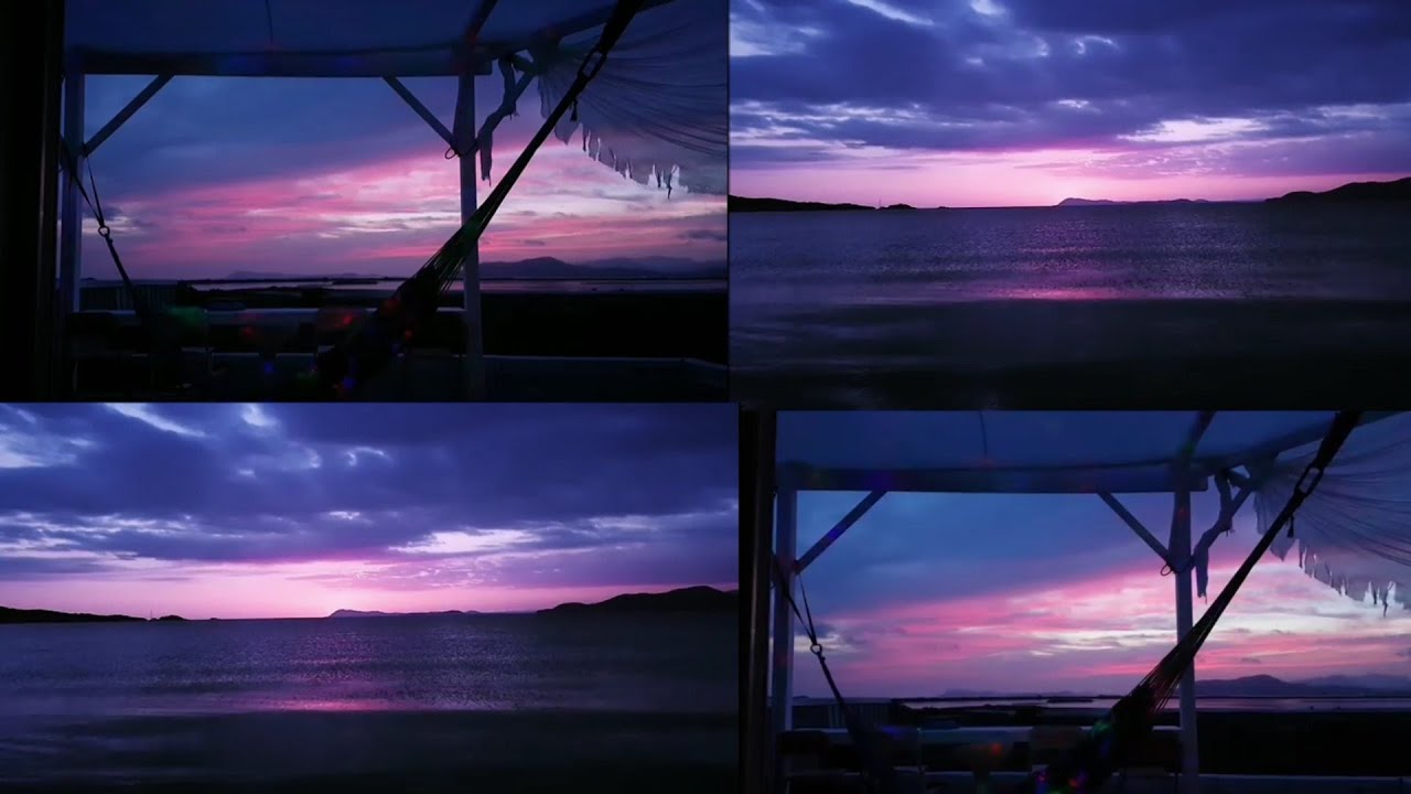 Chilling with Aesthetic Sunset | Aesthetic purple sky | lofi type beat | Aesthetic relaxing | lonely