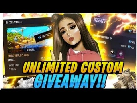 FREE FIRE LIVE GIVEAWAY  LIVE UNLIMITED CUSTOM #nonstopgaming #classyff #mithilive