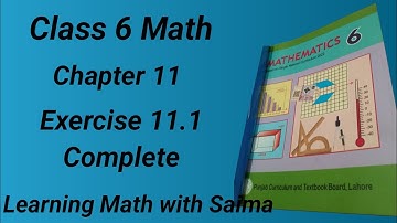 Class 6 Math Ch 11 Ex 11.1|class 6 math ex 11.1#class6math #math #mathematics #maths #6classmath