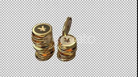 Japanese Yen Coins | Motion Graphics - Envato elements