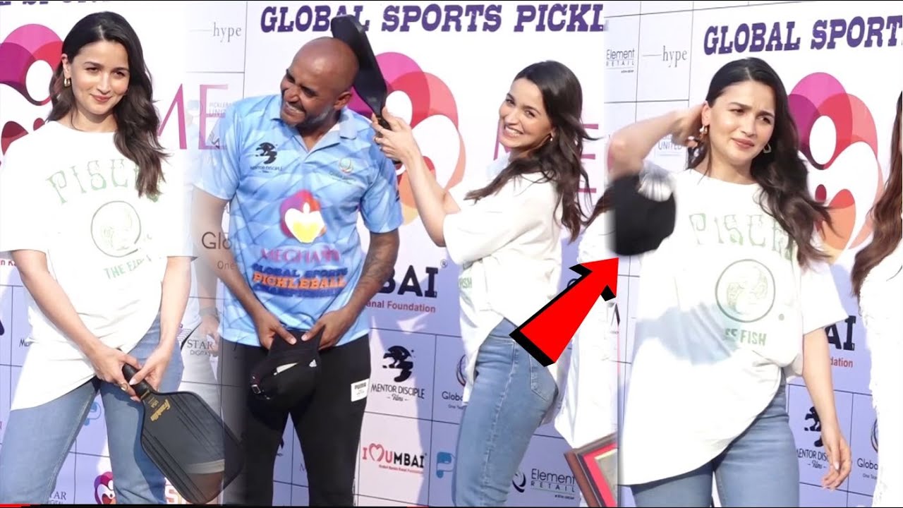 Alia Bhatt At Global Sports Pickleball Championship - YouTube