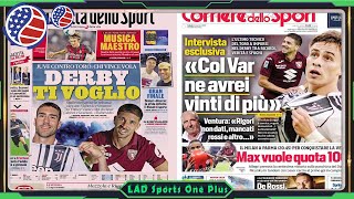 Galleria ‘Il Milan prova il sorpasso’, ‘Max vuole 100’ – Le prime pagine di oggi in Italia