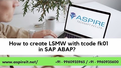 SAP Videos - How to create LSMW with tcode fk01 in SAP Step by steps?