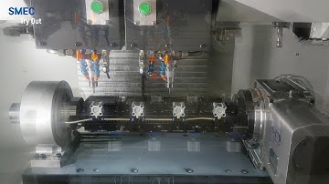 SMEC Machine Tools_SM 400DH SSD hard disk case Try Out [2-Head MCT( Machining Center) Cutting]
