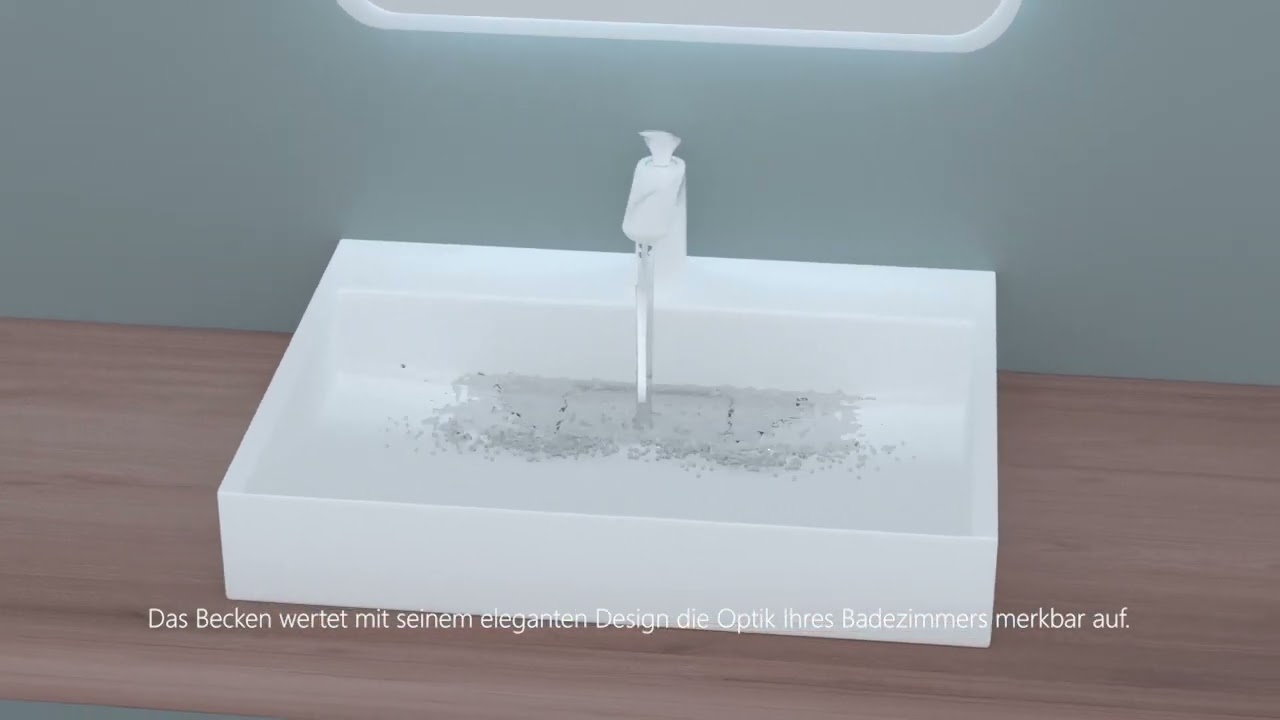 Mineralguss Waschbecken Aufsatzwaschbecken Waschtisch Gussmarmor