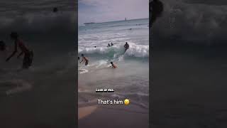 Boogie boarding leads to a backflip!  And he sticks the landing!  So cool!