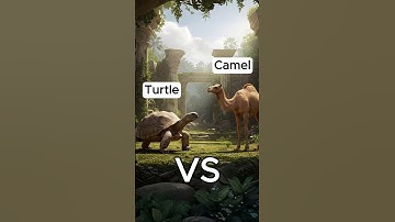 Turtle 🐢 VS Camel 🐪 = ? #versus #battle #survival #hybrid #nature