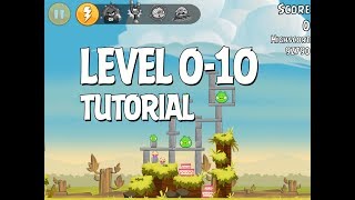 Angry Birds Tutorial Level 0-10 Walkthrough 3 Star