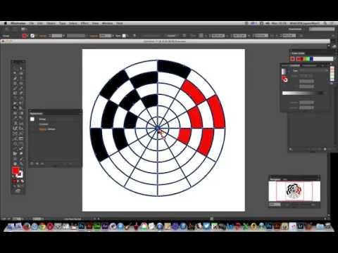 Illustrator CC  -- Polar grid tool and live paint tutorial