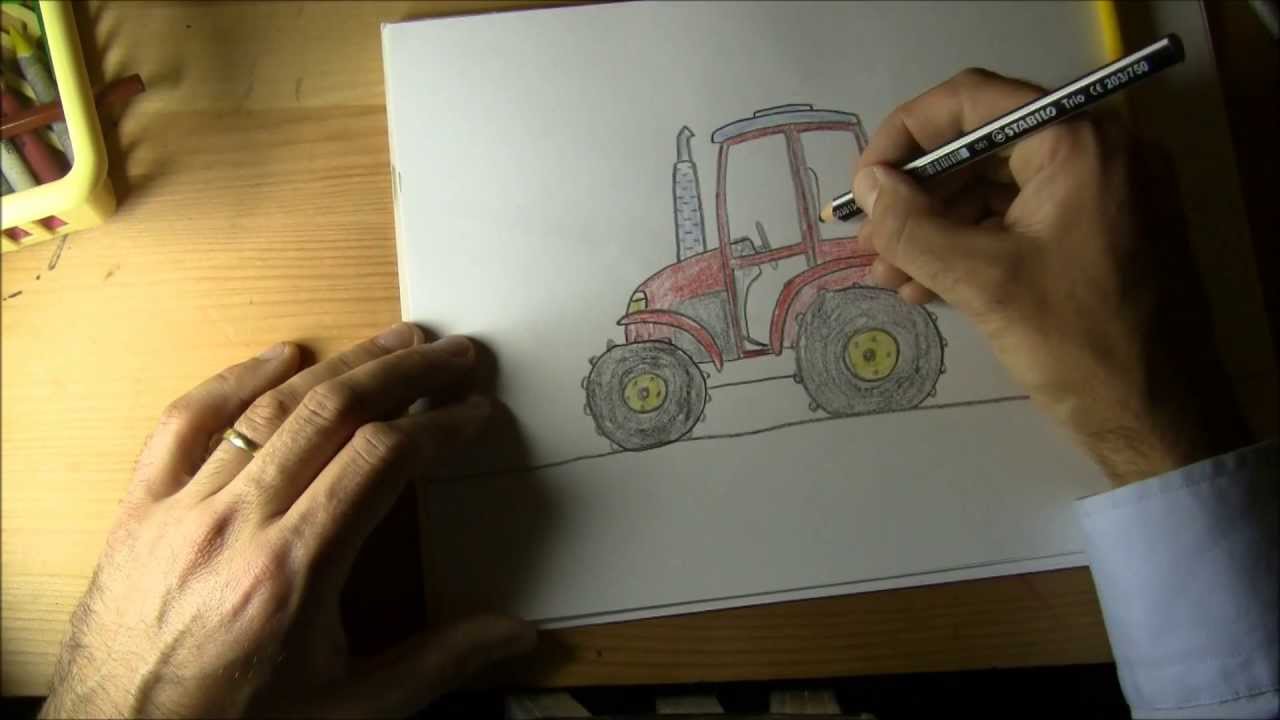 How to Draw a Tractor (Step by Step) - YouTube