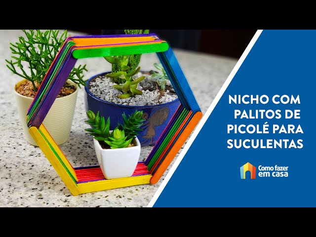 Riscos e Desenhos  Como Fazer Cactos com Palito de Picolé