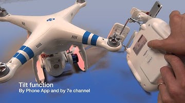 DJI Phantom 2 Vision 2 axis brushless gimbal, tilt function (7th channel and App)