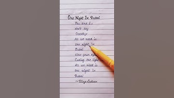 Thumbnail of One Night In Dubai song ~Arash Helena | #comment your song | #lyrics #viral shorts ||