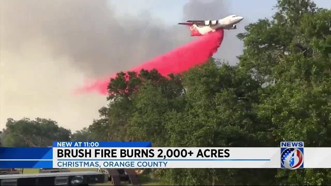 Brush fire burns 2,000 acres in Orange County - YouTube