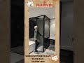 Openable Door with Mortise Lock (Fluted Glass) / Shower Partition with Black colour Glass