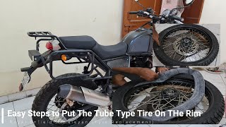 Front Tyre Change DIY | Step By Step Process | Royal Enfield Himalayan  Part 3 Finale