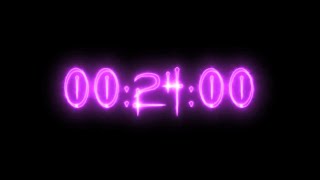 Purple vampire neon timer 24 minutes (stopwatch)