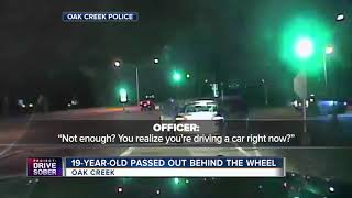 Oak Creek Police find teen drunk driver passed out behind the wheel