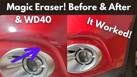 How to Remove Paint from Car Bumper with Magic Eraser and WD40!