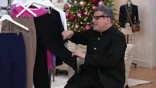 Isaac Mizrahi 24/7 Stretch Flocked Leopard Slim Leg Pants On Qvc