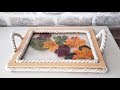 DIY ОСЕННИЙ  ПОДНОС ИЗ ФОТОРАМОК ...DIY TRAY FOR INTERIOR ...