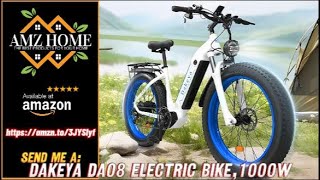 Overview Dakeya Da08 Electric Bike,1000W Brushless Motor,7-Speed, Removable Battery, Amazon