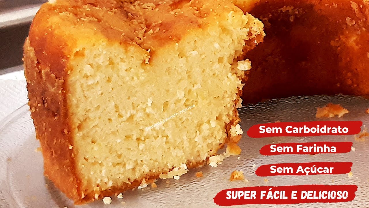 BOLO MOLHADINHO Fácil e Delicioso - Sem Trigo, Sem Açúcar - ZERO CARBOIDRATO! (SABOR INCRÍVEL)