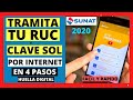 💥 COMO SACAR RUC Y CLAVE SOL POR INTERNET 📲 TRAMITA TU RUC PERSONA NATURAL CON NEGOCIO 🚀[SUNAT 2021]