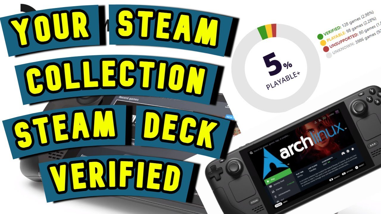 Check Your Steam Library Compatibility With the Steam Deck! Only 5 % Officially Playable For Now!