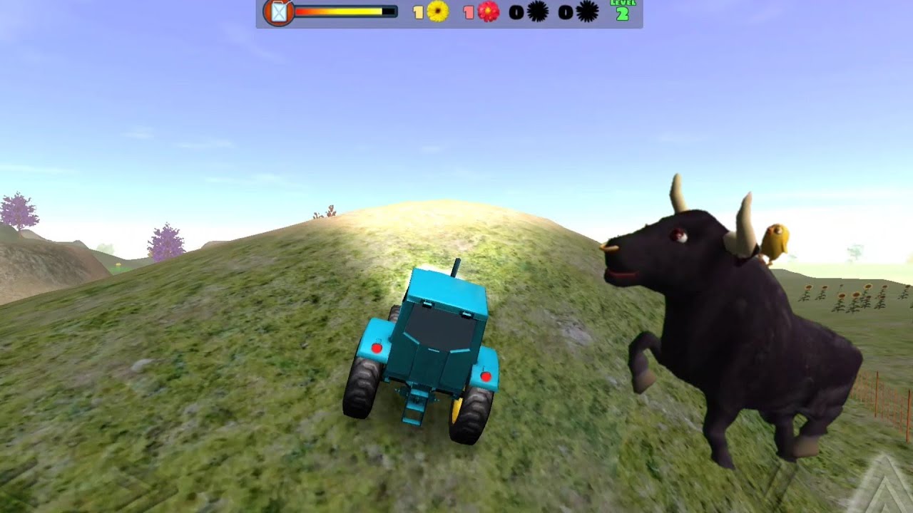 POLLITO PIO JUGANDO COM TORO ENFRENTÓ EL TRACTOR | PLAYING WITHT TAURUS | जानवरोंके साथ खेलना
