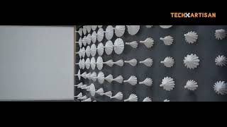 City of Sky Organic Mimesis 2020 - Kinetic Interactive Wall of Umbrellas