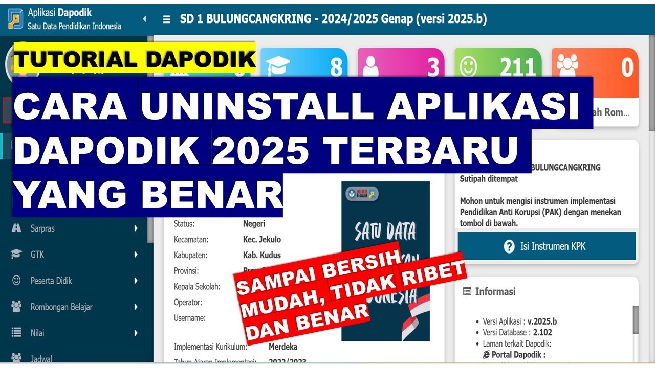 Cara uninstall aplikasi dapodik terbaru youtube